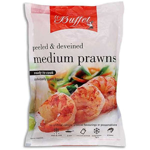 BUFFET PEELED & DEVENIED MEDIUM PRAWNS 250GM