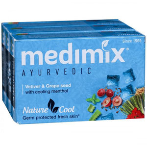 MEDIMIX  Ayurvedic Vetiver & Grape seed with cooling menthol soap (5N*125gm)
