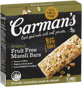 Carmans Original Fruits Free musli Bars 270 gm