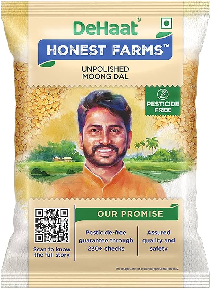 Dehaat Honest Farms Unpolished Moong Dal 500Gm
