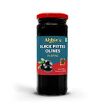 ABBIES OLIVES BLACK PITTED 450GM
