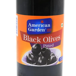 AMERICAN GARDEN BLACK OLIVES PITTED 450GM