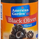 AMERICAN GARDEN BLACK OLIVES SLICED 450GM