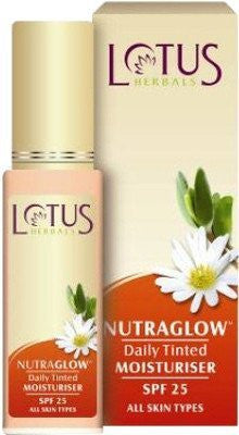 LOTUS HERBALS NUTRAGLOW DAILY TINTED MOISTURISER SPF 25 SKIN TYPES 50ML
