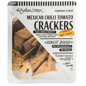 The Bakers Dozen Mexican Chilli Tomato Crackers 100g
