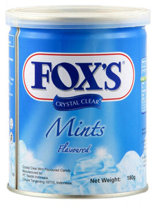 FOXS CRYSTAL CLEAR FRUIT FLAVOURED TIN 180GM IMP