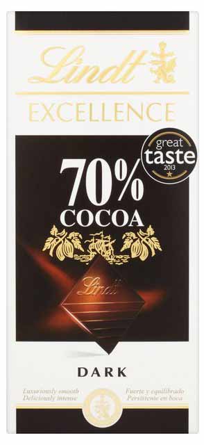 Lindt Excellence 70% Cocoa Dark 100gm