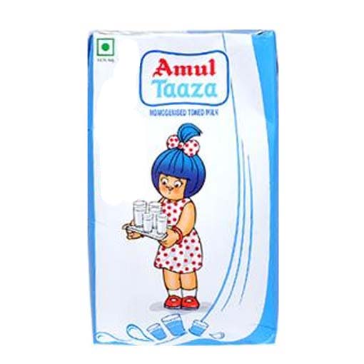 AMUL TAAZA HOMOGENISED TONNED MILK 1LTR