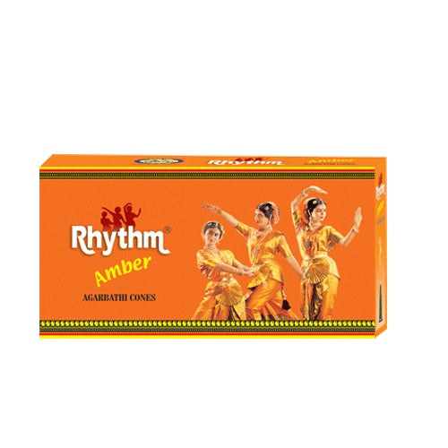 Rythm Amber Agarbathi Cones 10n