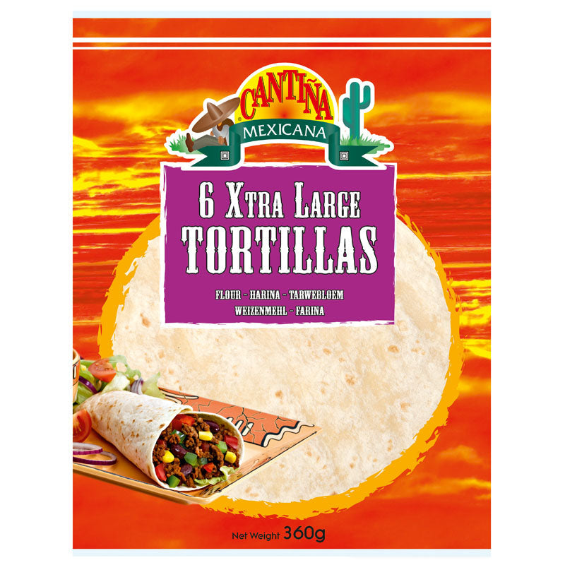 Cantina Mexicana 6 Flour Tortillas Xl 360gm