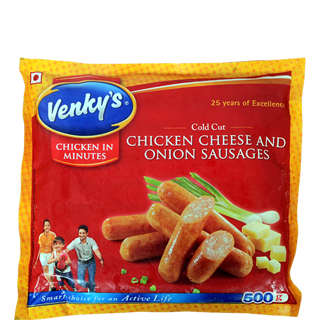 Venkys Chicken Cheese And Onion Sausages 500gm