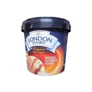 London Dairy Premium Ice Cream Mocha Almond Fudge 1ltr