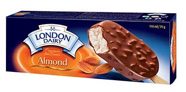 London Dairy Premium Ice Cream Almond 100ml Stick