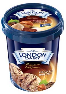 London Dairy Premium Ice Cream Chococlate HazelNut 500ml