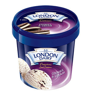 London Dairy Premium Ice Cream Cookies - Cream 500ml