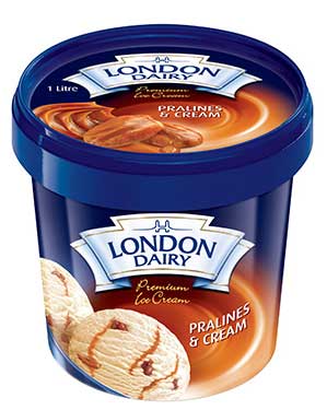 London Dairy Premium Ice Cream Pralines - Cream 500ml