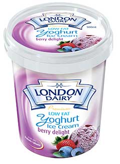 London Dairy Premium Low Fat Youurt Ice Cream Berry Delight 500ml Imp