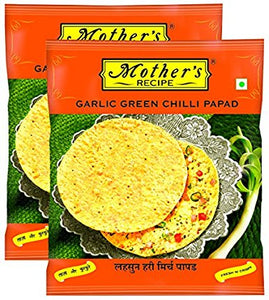 Mothers Recipe Garlic Green Chilli Papad 200gm