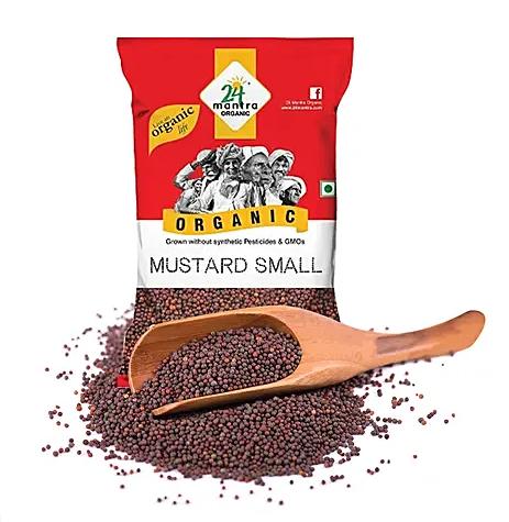 24 MANTRA ORGANIC MUSTARD SMALL 100GM