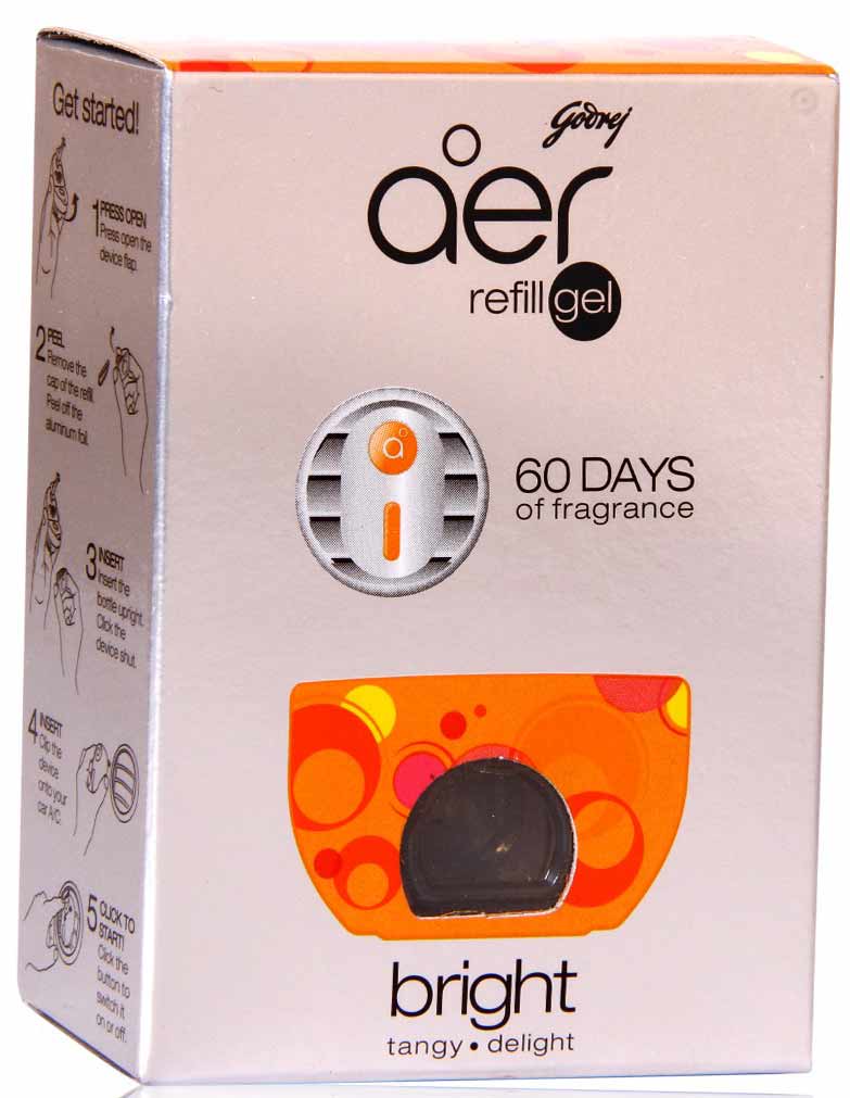 Godrej Click Gel Bright Tangy Delight 60 Days Car Fragrance