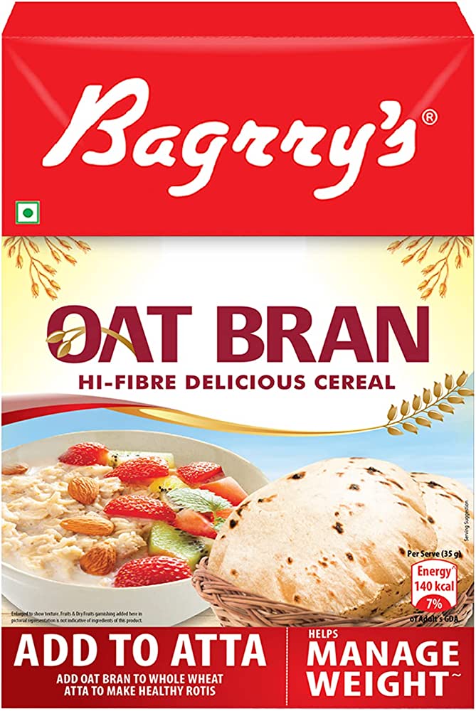 Bagrrys Oat Bran Hi Fibre 200gm