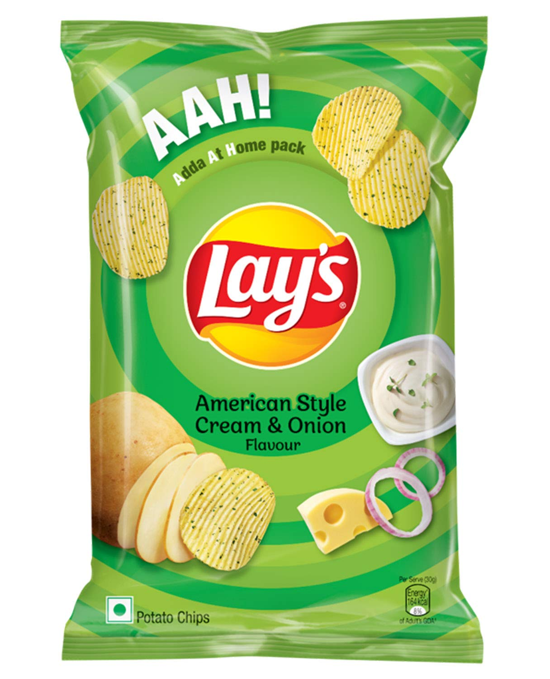 Lays American Style Cream - Onion Flavour Patato Chips 78gm