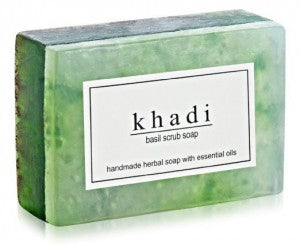 Khadi Basil Scrub Soap 125gm