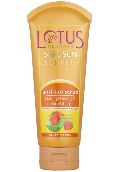 LOTUS HERBALS SAFE SUN ABSOLUTE ANTI-TAN SCRUB 100GM