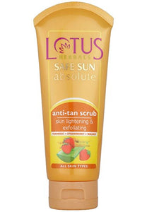 LOTUS HERBALS SAFE SUN ABSOLUTE ANTI-TAN SCRUB 100GM