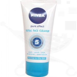 Nivea Pure Effect Total Face Cleanup Normal To Oily Skin 50ml Imp