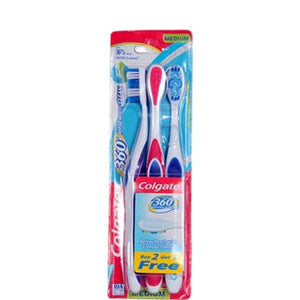 COLGATE 360 WHOLE MOUTH CLEAN- TOOTHBRUSH medium