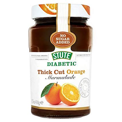 STUTE DIABETIC THICK CUT ORANGE MARMALADE JAM 430GM