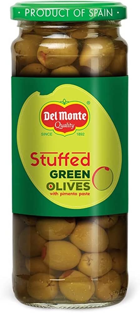 DEL MONTE STUFFED GREEN OLIVES 450GM