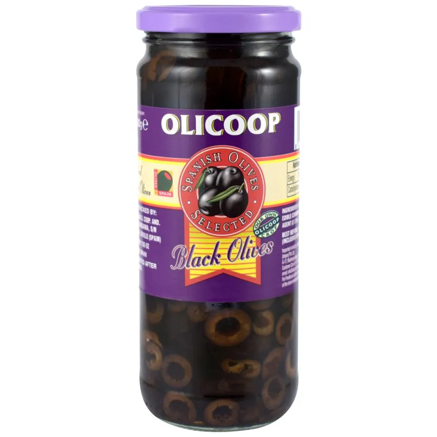 Olicoop Plain Black Olive 450gm