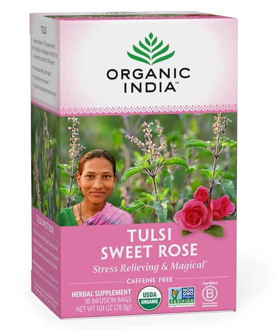 Organic India Tulsi Sweet Rose Tea 25 Bag