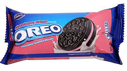 CADBURY OREO STRAWBERRY CREME BISCUITS 60G