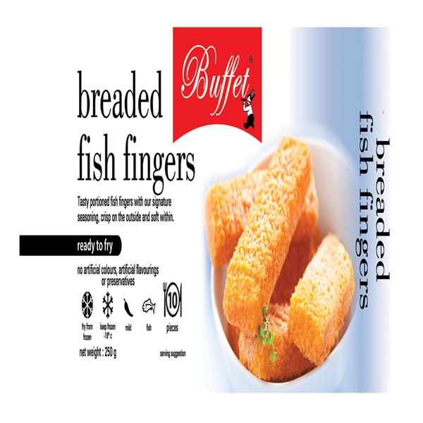 BUFFET BREADED FISH FINGERS 250GM