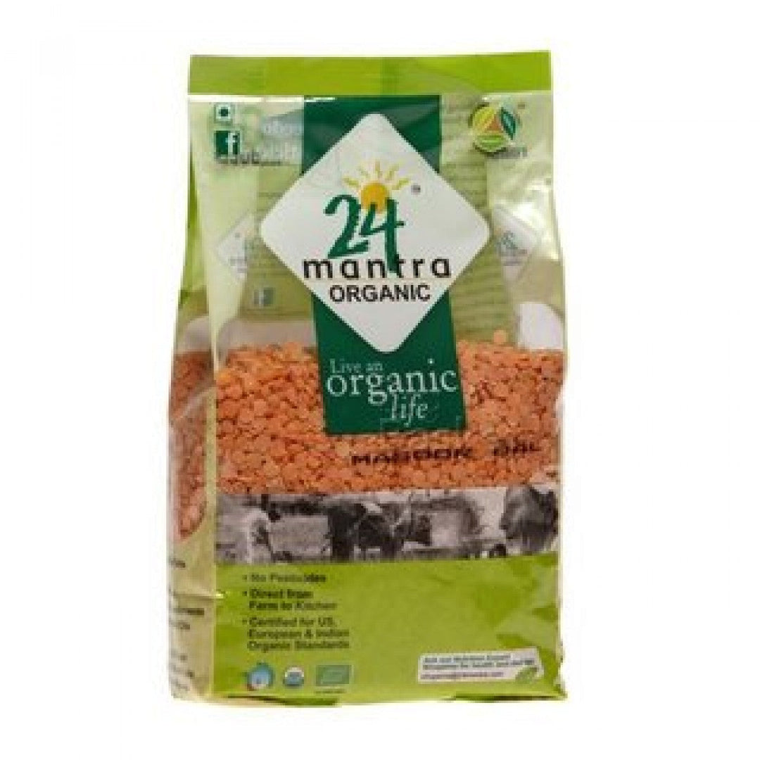 24 MANTRA ORGANIC MASOOR WHOLE 500GM