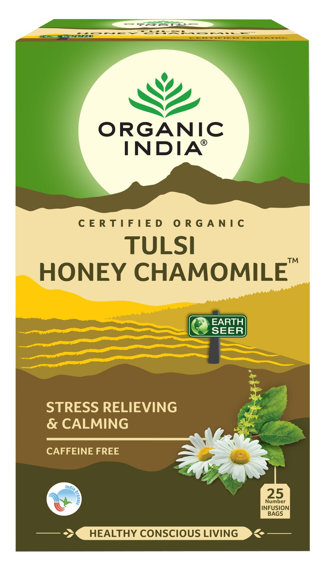 ORGANIC INDIA TULSI HONEY CHAMOMILE 18 INFUSION BAGS