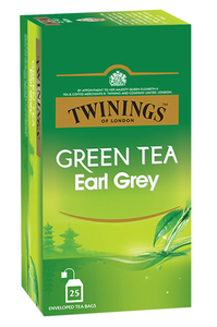 TWINING EARL GREY GREEN TEA 25 TEA BAGS N