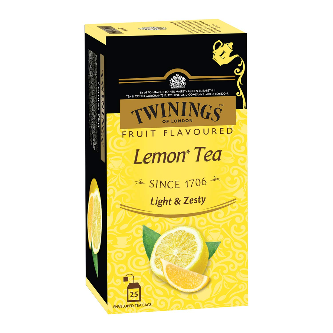 TWININGS LEMON FLAVOURED TEA 25 STRIP