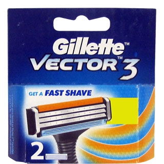 GILLETE VECTOR 3 GET A FAST SHAVE 2N CARTRIDGES