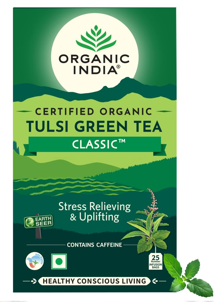 ORGANIC INDIA TULSI GREEN TEA 25 BAGS