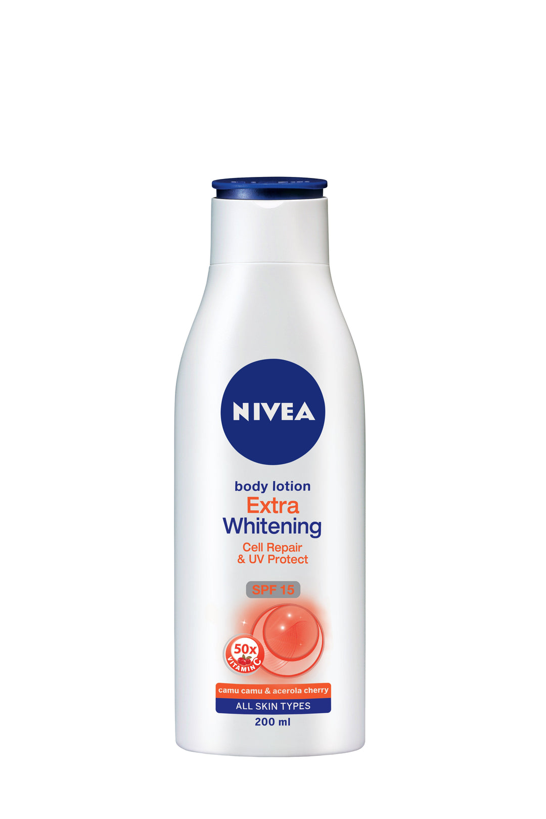 NIVEA BODY LOTION EXTRA WHITENING CELL REPAIR - UV PROTECT SPF-15 200ML