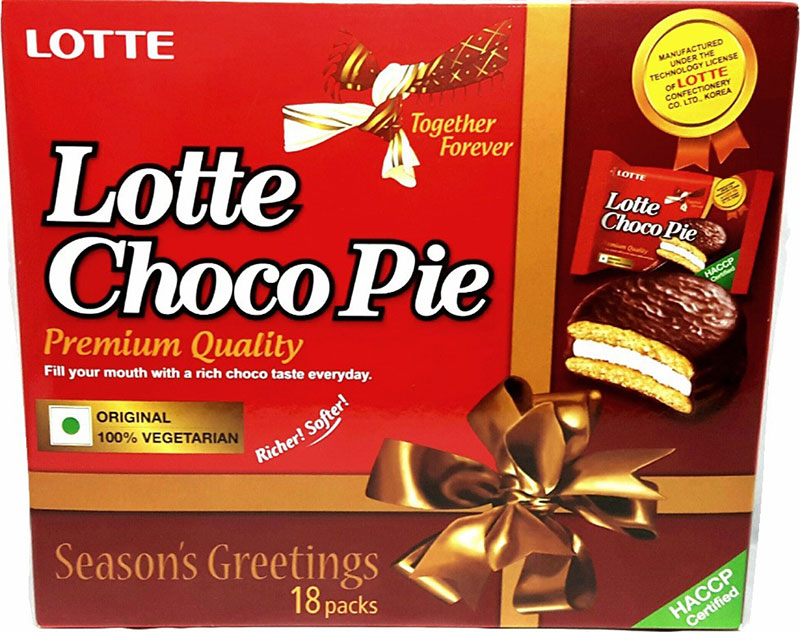 LOTTE CHOCO PIE PREMIUM QUALITY (18 PACKS*28G)504G