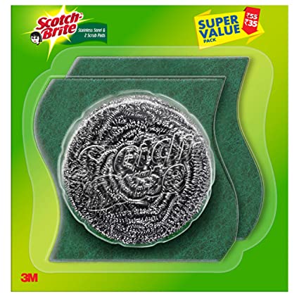 SCOTCH BRITE STAINLESS STEEL SCRUB