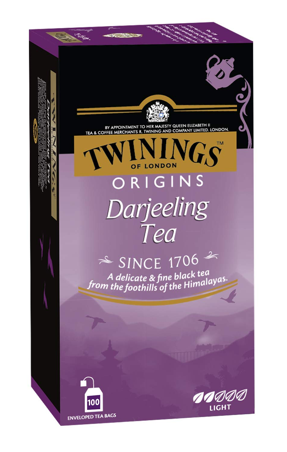 TWININGS OF LONDON ORIGINAL DARJEELING TEA 100 TEA BAG-(B)