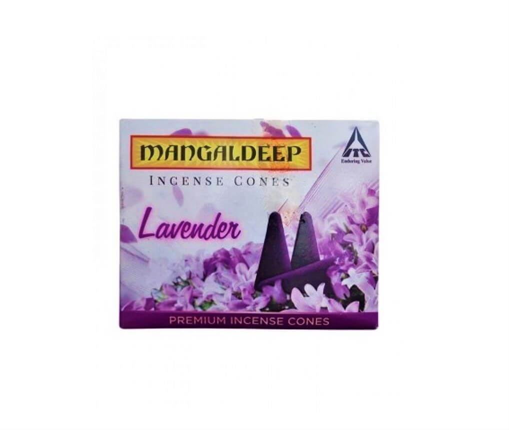 MANGALDEEP INCENSE CONES LAVENDER 15 PCS