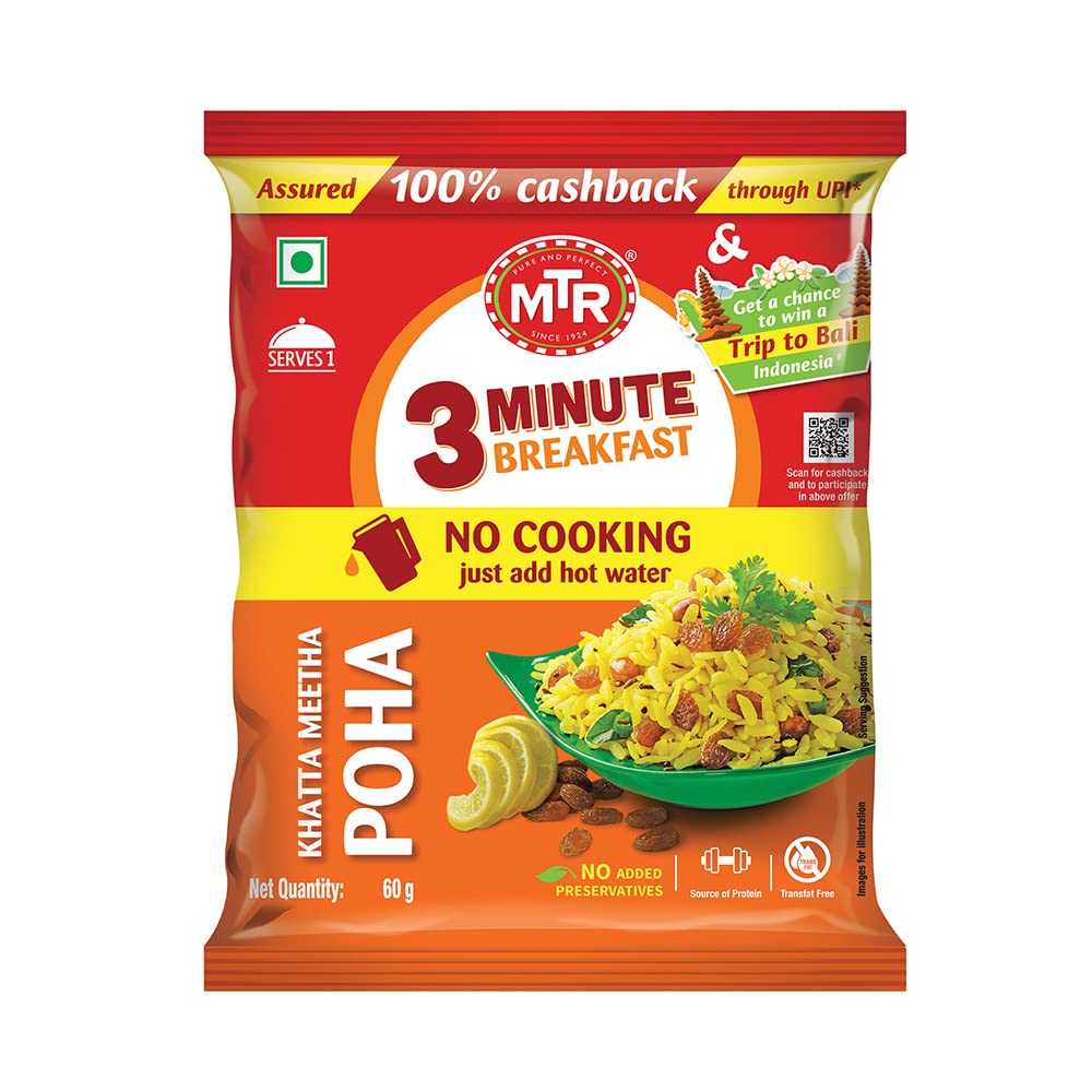 MTR KHATTA MEETHA POHA 60GM