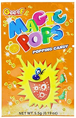 GEEF MAGIC POPS POPPING CANDY ORANGE FLAVOR 5.5G